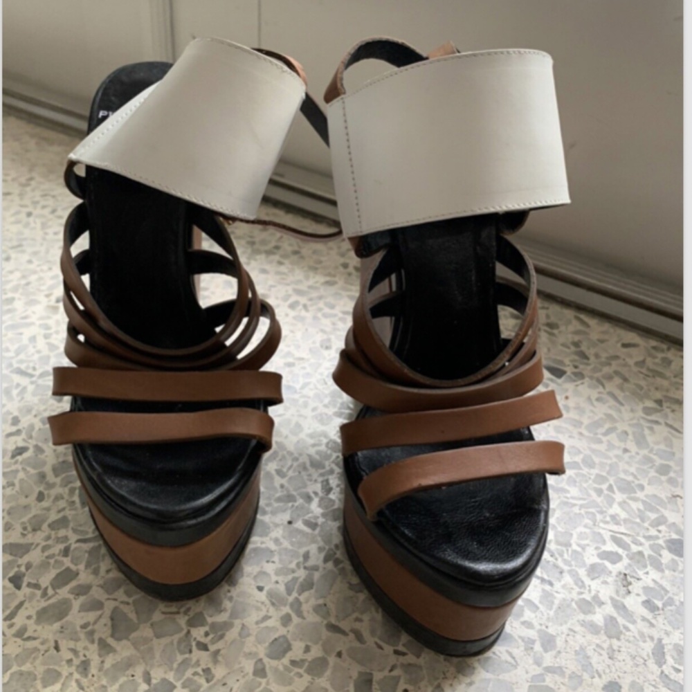 Pierre Hardy Color Block Platform Wedges Size 36/6 - image 2